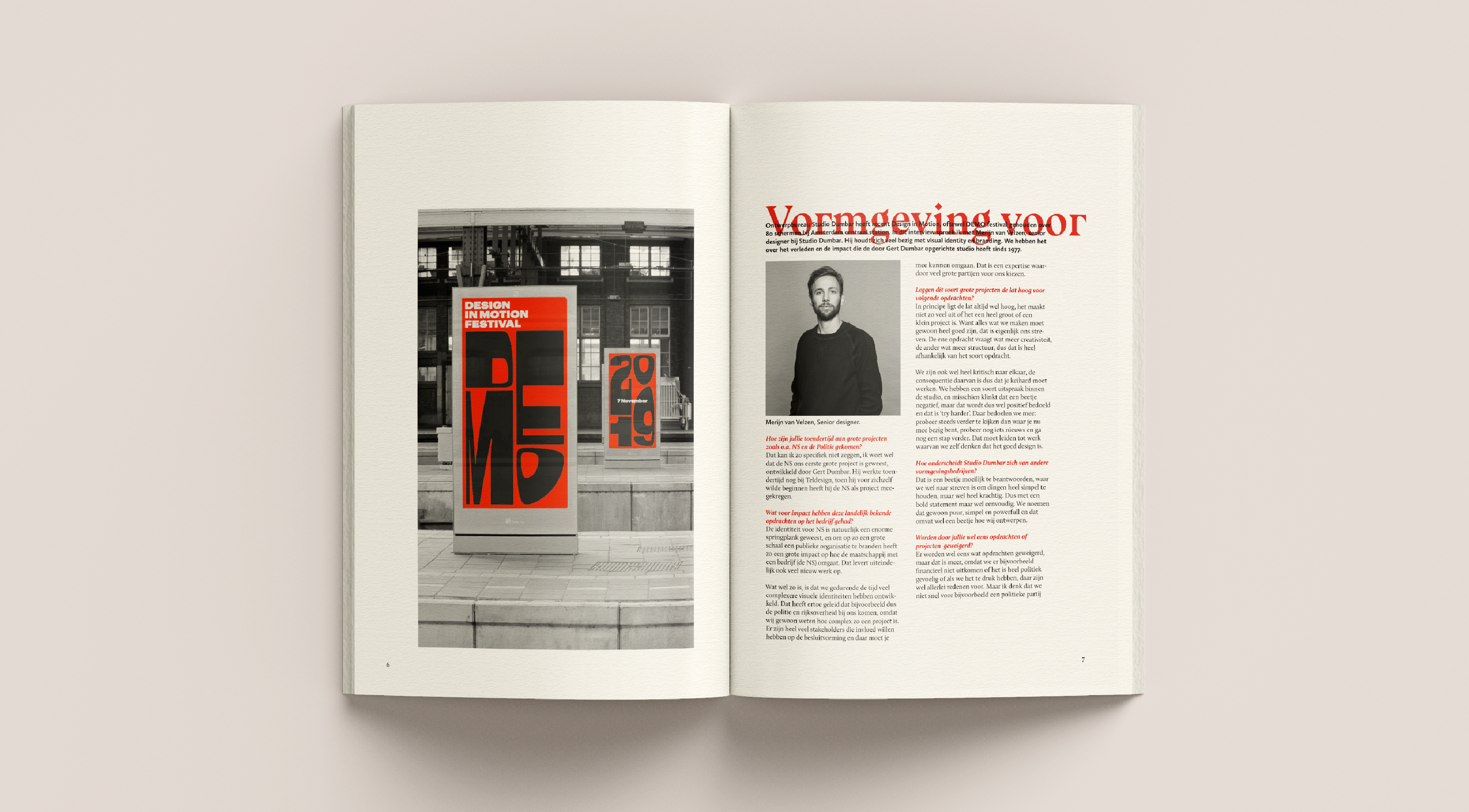 Change magazine Interview studio Dumbar